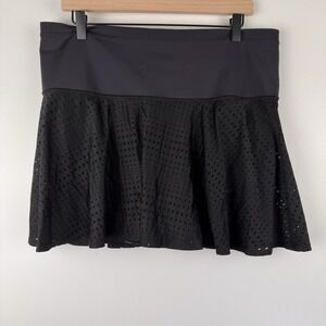 Athleta Women's Plus Size Advantage Skort Short Black Size 1X Tennis Performance